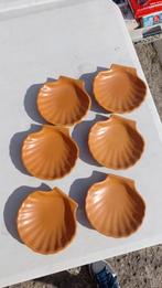 6 Coupelles Coquille Saint Jacques en terre cuite