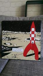 EMAILLE PLAAT VAN TINTIN MOON „ZO GOED ALS NIEUW”, Verzamelen, Ophalen of Verzenden, Kuifje, Zo goed als nieuw, Beeldje of Figuurtje
