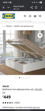 Malm IKEA 140x200 bed met opbergruimte inclusief matras, Huis en Inrichting, Ophalen, Gebruikt