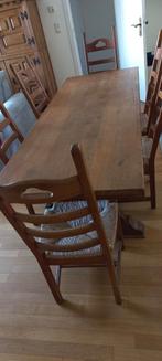 Eiken eetplaats met 6stoelen, Huis en Inrichting, Ophalen, Gebruikt