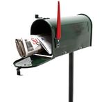 Amerikaanse brievenbus | met statief | Groen, Tuin en Terras, Nieuw, Staal, Verzenden