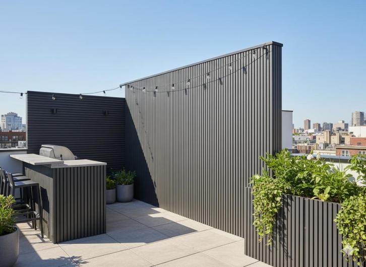 Gevelbekleding Composiet Zilvergrijs 290 cm x 20 cm, Doe-het-zelf en Bouw, Platen en Panelen, Nieuw, Overige materialen, Minder dan 20 mm