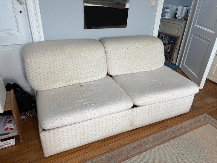 divan lit, Huis en Inrichting, Zetels | Zetels, Gebruikt, Rechte bank, Tweepersoons, 150 tot 200 cm, 75 tot 100 cm, Hout, Stof