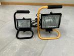 2 spots 1 x 400 W 1 x 150 W, Doe-het-zelf en Bouw, Bouwverlichting, Ophalen, Met statief, Zo goed als nieuw, Lamp met armatuur