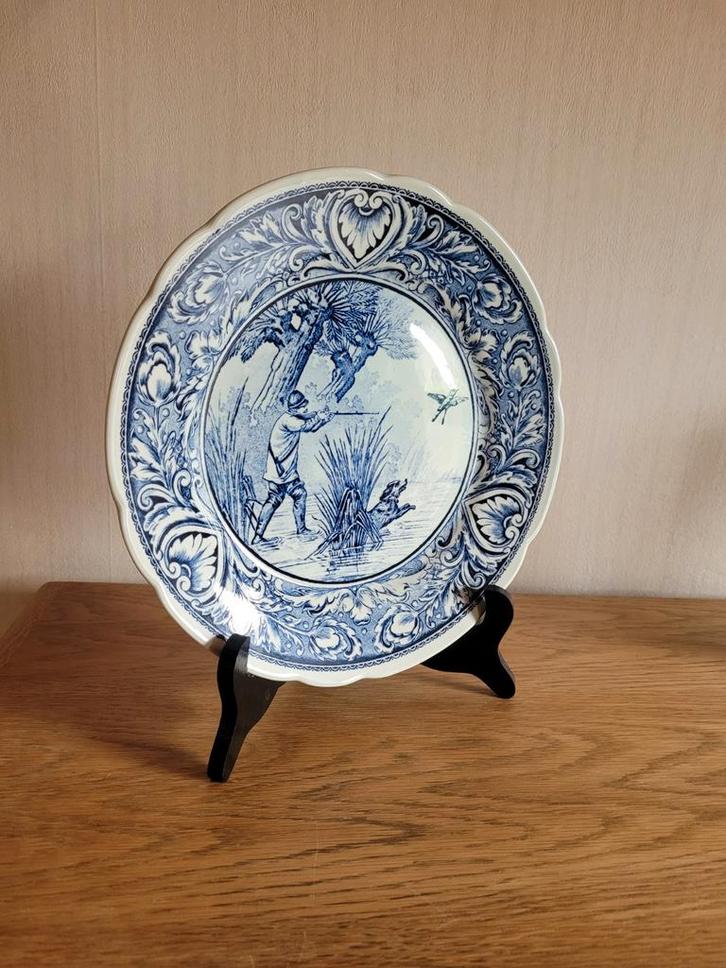 Boch Belgium Delftsblauw bord – handgeschilderd, perfect, Antiek en Kunst, Antiek | Wandborden en Tegels, Ophalen of Verzenden
