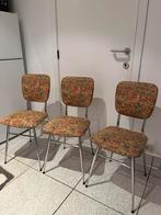 Retro stoelen (3x), Huis en Inrichting, Stoelen, Drie, Gebruikt, Stof, Ophalen