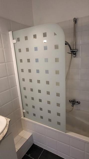 Glazen badscherm glasdeur ligbad 86 x 146 cm, Enlèvement, Utilisé