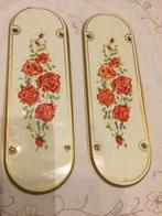2 vintage deur vinger platen  22 x 7 cm in metaal, Enlèvement ou Envoi