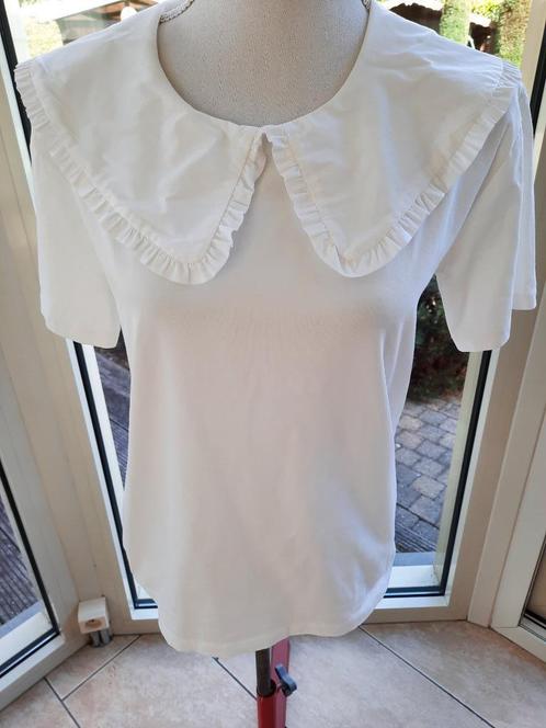 Mooi T-shirt LUXZUS - S, Kleding | Dames, T-shirts, Zo goed als nieuw, Maat 36 (S), Wit, Korte mouw, Ophalen of Verzenden
