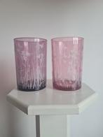 Stevige vaas/windlicht - 18 cm - 1 kg (paars of roze), Huis en Inrichting, Woonaccessoires | Vazen, Ophalen of Verzenden, Nieuw