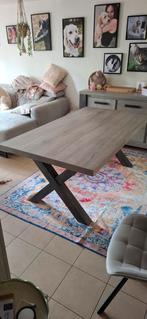 Eettafel Matteo 185x102x75,forest+Black,Weba, Ophalen, Gebruikt, 100 tot 150 cm, Eikenhout