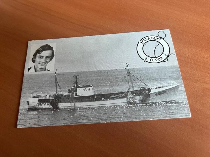 G.Stevelinck °Oostende 1968 + Scheepsramp Vestmann Aeyar1982, Verzamelen, Bidprentjes en Rouwkaarten, Rouwkaart, Verzenden