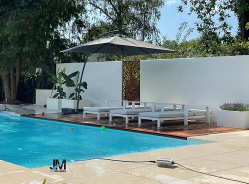 Zwembad HDPE 8 x 3,8 Compleet met oa Rolluiksysteem, Jardin & Terrasse, Accessoires de piscine, Neuf, Filtre, Enlèvement ou Envoi