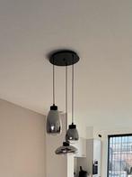 Lampe suspendue à 3 boules - verre gris fumée  - lucide, Enlèvement, Comme neuf, Verre
