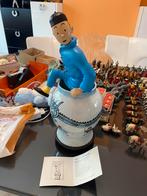 Figurine résine Tintin sortant potiche Lotus bleu, Ophalen of Verzenden, Kuifje