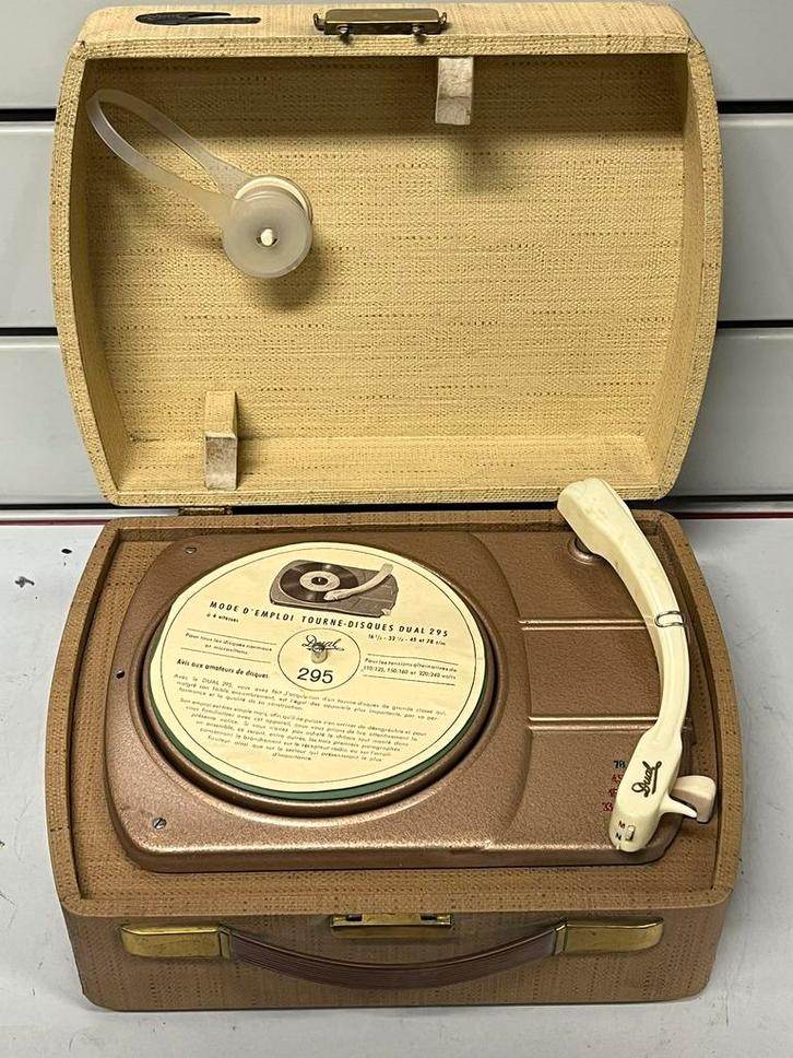 Prachtige Vintage Dual 295 „Party” draaitafel - jaren 50, Audio, Tv en Foto, Platenspelers, Platenspeler, Dual, Ophalen