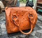 Prachtige Echt Struisvogel Lederen Dames Handtas Te Koop, Handtassen en Accessoires, Ophalen, Zo goed als nieuw, Handtas