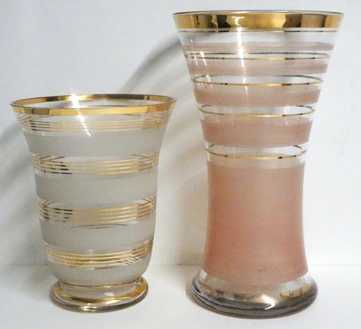 2 vases art déco de la Verrerie Doyen, Antiquités & Art, Antiquités | Verre & Cristal, Enlèvement ou Envoi