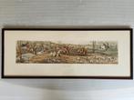 Aquarel in glas met kader, Ophalen of Verzenden