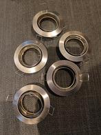 Lot de 5 spots acier brossé orientables, Enlèvement, Neuf, Autres types