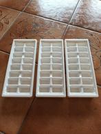 Set van 3 ijsblokjesbakjes, Ophalen of Verzenden, Gebruikt, Wit