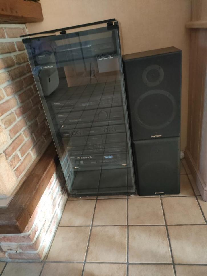 Pioneer Hifi-systeem+meubels/platendraaier/radio k7/lect.6cd, Audio, Tv en Foto, Stereoketens, Gebruikt, Cassettedeck, Cd-speler