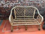Vintage rotan tuinbank, Tuin en Terras, Ophalen, Gebruikt, Rotan