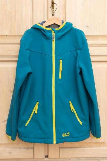 Lichtblauwe softshell jas Jack Wolfskin, maat 152 beschikbaar voor biedingen