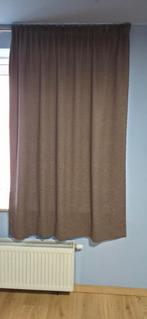 Te koop donkerblauwe en bruine gordijnen, Huis en Inrichting, Stoffering | Gordijnen en Lamellen, Ophalen, Gebruikt, Bruin, 200 cm of meer