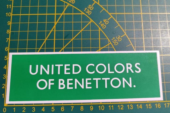 Sticker United Colors of Benetton logo origineel, Verzamelen, Stickers, Ophalen of Verzenden