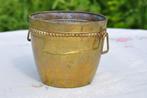 petit cache pot en cuivre avec anneaux, Gebruikt, Rond, Binnen, Ophalen of Verzenden