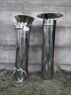 Dubbelwandige INOX schouw, Doe-het-zelf en Bouw, Buizen en Afvoer, Ophalen, Zo goed als nieuw, Inox