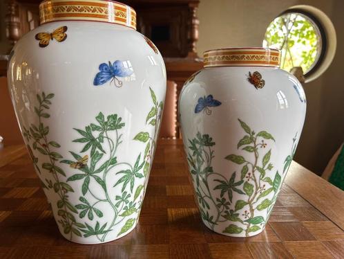 Koppel Limoges Papillon prachtige vazen, Huis en Inrichting, Woonaccessoires | Vazen, Minder dan 50 cm, Aardewerk of Porselein