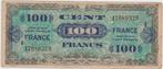 100 cent francs France 1944, Frankrijk, Los biljet, Ophalen of Verzenden