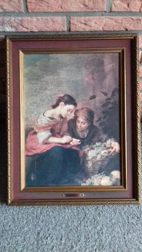 schilderijtje little fruit seller, Antiek en Kunst, Kunst | Schilderijen | Klassiek, Ophalen of Verzenden