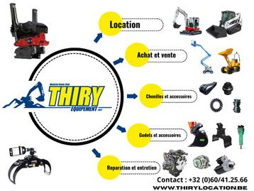 Mini pelle - Chargeur compact - Nacelle - Godets - Chenilles, Enlèvement, Excavatrice