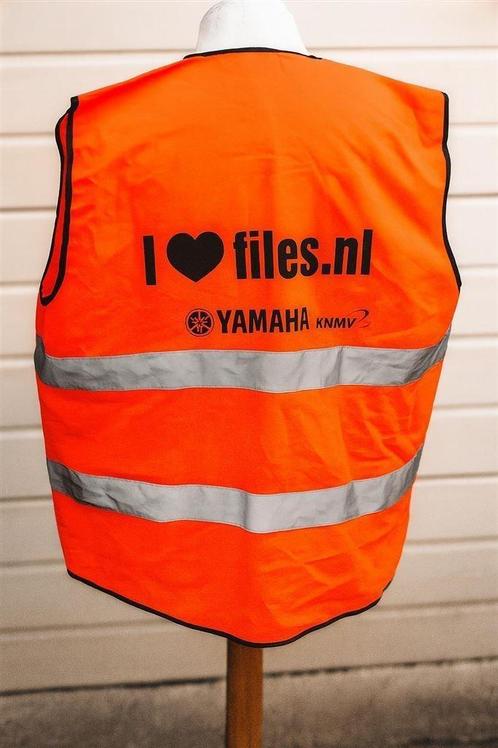 Opvallend oranje veiligheids- promotiehesje - I love files, Motoren, Kleding | Motorkleding, Tweedehands, Ophalen of Verzenden
