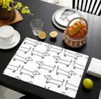 6 placemats daschund teckel nieuw, Ophalen of Verzenden, Nieuw, Wit, Placemat