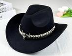 Cowboy Hoed Met Stierkop Wit Zwart Polyester Band (Nieuw), Kleding | Heren, Hoeden en Petten, Ophalen of Verzenden, Nieuw, 57 cm (M, 7⅛ inch) of minder