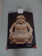 2 posters Aztekenbeeldje uit klei, Verzamelen, Nieuw, A1 t/m A3, Rechthoekig Staand, Ophalen