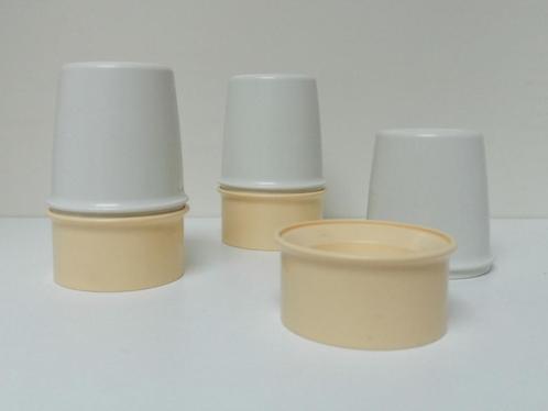 Tupperware Coquetiers - x 3 « Ligne de Table », Maison & Meubles, Cuisine| Tupperware, Utilisé, Boîte, Blanc, Crème, Enlèvement ou Envoi