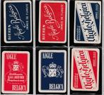 6 Speelkaarten met  Réclame van  BIER/ Brouwerijen  BELGIE, Verzenden, Gebruikt, Speelkaart(en)