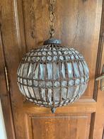 Bolvormige kristallen hanglamp. Kasteel stijl., Ophalen, Glas, 75 cm of meer, Kasteelstijl