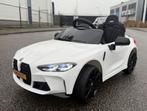 BMW M4 12v wit Afstands. - Bleutooth - Led - Leder - Rubb!, Kinderen en Baby's, Speelgoed | Buiten | Accuvoertuigen, Ophalen of Verzenden