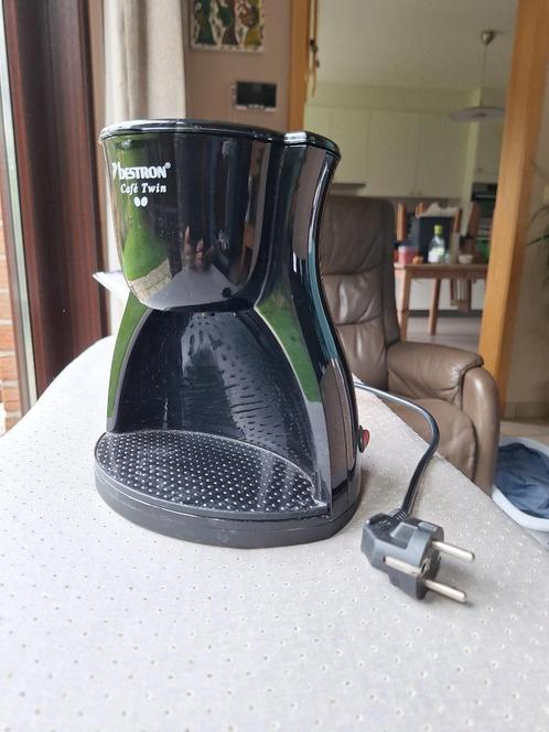 Duo koffiezetapparaat Bestron Twin zwarte kleur., Elektronische apparatuur, Koffiezetapparaten, Zo goed als nieuw, Gemalen koffie