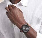 DIESEL HERENHORLOGE BRUIN LEER WATERDICHT NIEUWE KERST, Handtassen en Accessoires, Horloges | Heren, Overige merken, Leer, Staal