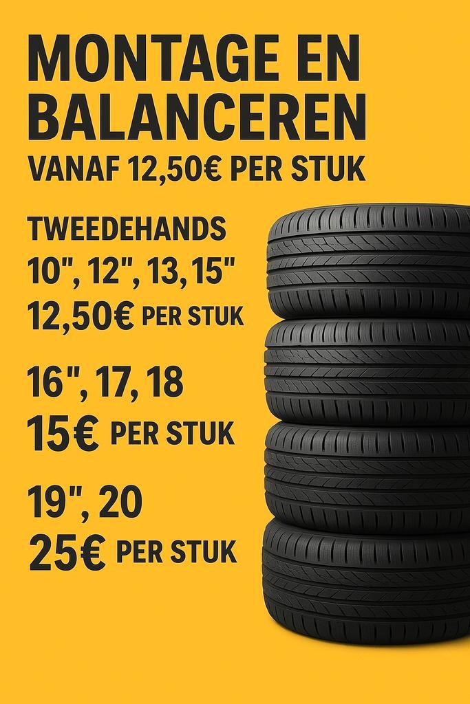 Occasie banden montage en balanceren vanaf 12.5€ per stuk, Auto-onderdelen, Vrachtwagen-onderdelen, Ophalen