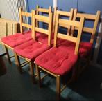 6 keuken stoelen inclusief zitkussens, Ophalen of Verzenden