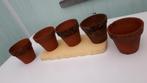 lot van 5 gebruikte terracottapotten dia 12 à 12,5cm, Ophalen