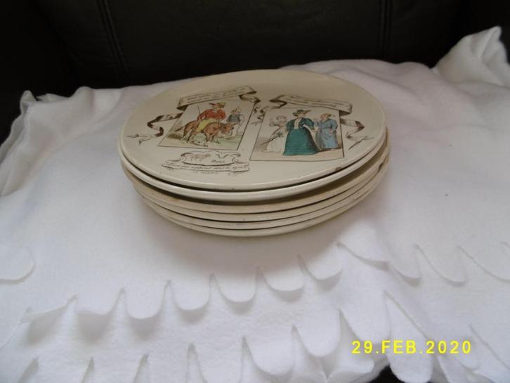 antiek 6 borden horoscoop, horoscopes terre de fer, Antiek en Kunst, Kunst | Overige Kunst, Ophalen of Verzenden